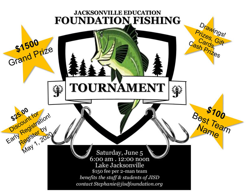Fishing tourney to benefit JISD Educational Foundation set for June 5